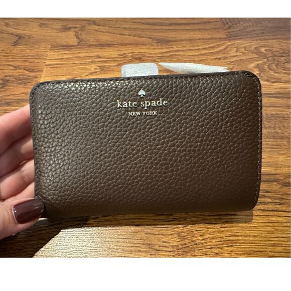 Kate Spade New York Leather Wallet Brown 4x6 NWT Designer Lux Accessories $199 - Picture 1 of 6